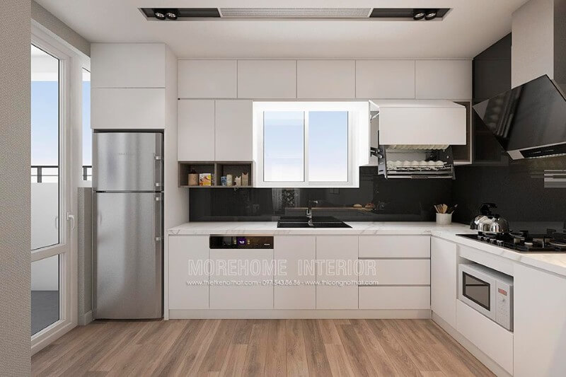 tủ bếp gỗ công nghiệp