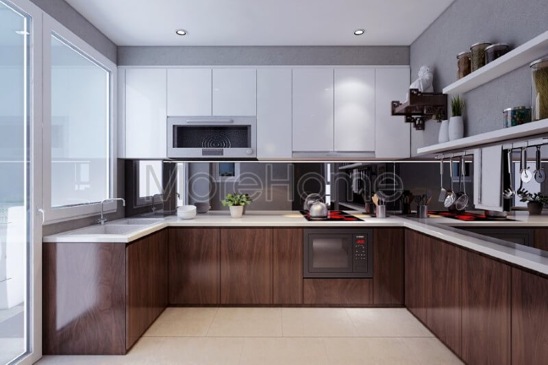 tủ bếp gỗ công nghiệp