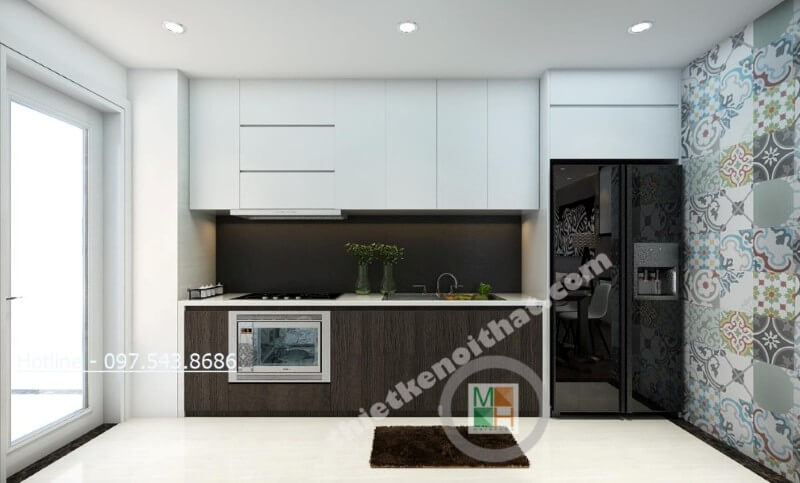 tủ bếp gỗ công nghiệp