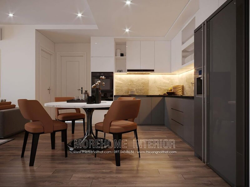 tủ bếp gỗ công nghiệp