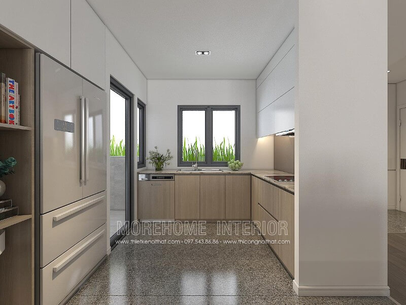 Tủ bếp gỗ công nghiệp đẹp, hiện đại và tiện nghi