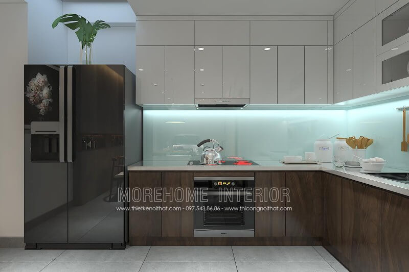 Tủ bếp gỗ công nghiệp đẹp, hiện đại và tiện nghi