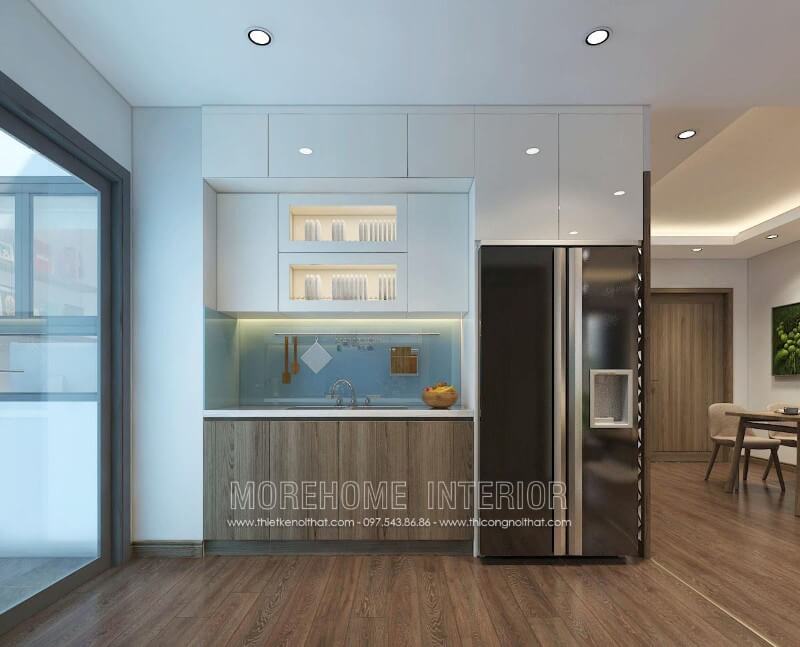 Tủ bếp gỗ công nghiệp đẹp, hiện đại và tiện nghi