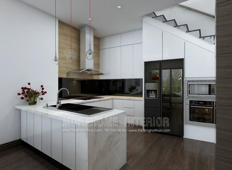 tủ bếp gỗ công nghiệp