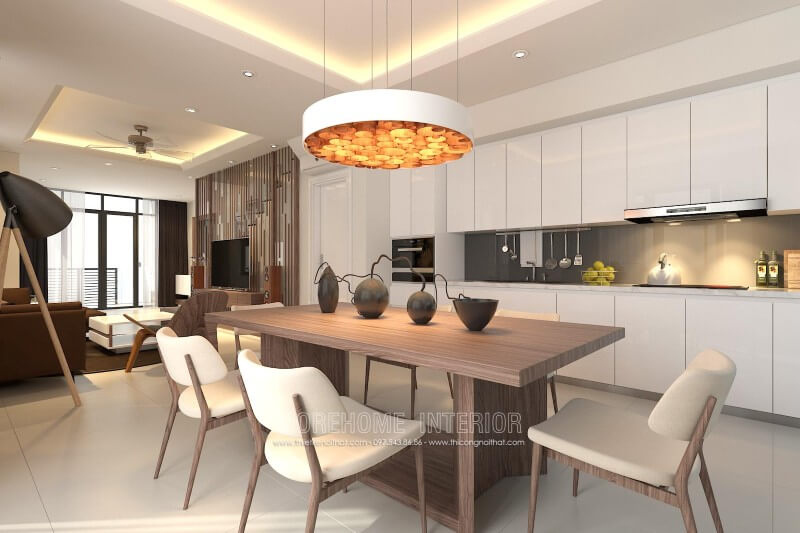 Tủ bếp gỗ công nghiệp đẹp, hiện đại và tiện nghi