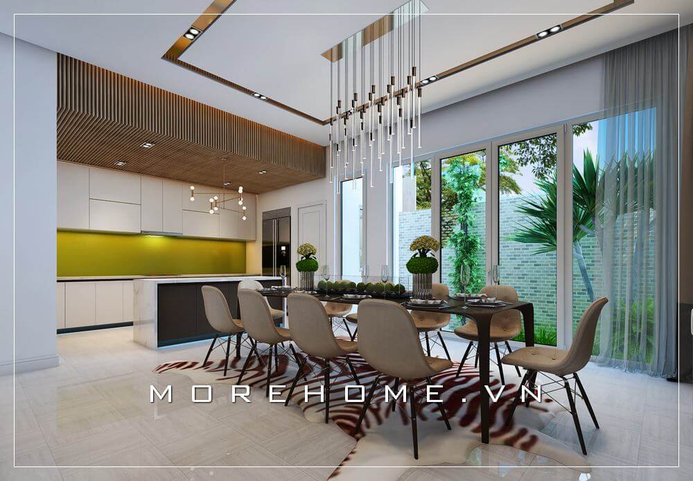 Tủ bếp gỗ công nghiệp đẹp, hiện đại
