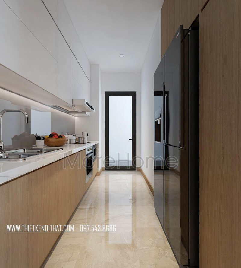Tủ bếp gỗ công nghiệp thiết kế thông minh, tận dụng không gian chứa đồ cho phòng bếp Mẫu tủ bếp gỗ công nghiệp đẹp hiện đại và chất lượng
