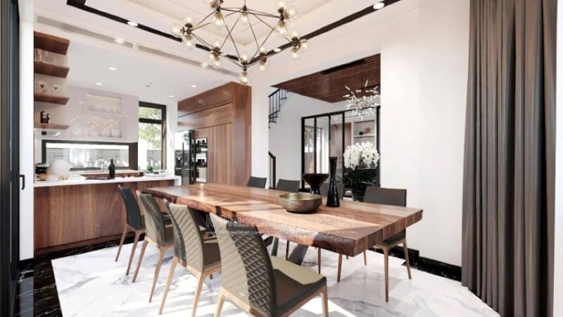 Tủ bếp gỗ công nghiệp