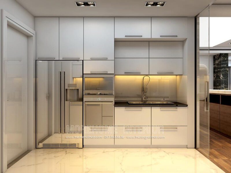 Mẫu tủ bếp gỗ an cường hiện đại