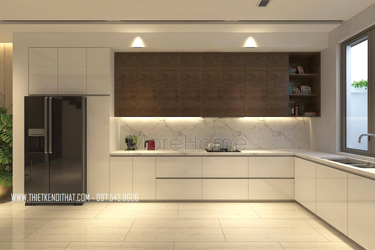 Tổng hợp 30 mẫu tủ bếp gỗ an cường đẹp hiện đại và sang trọng cho căn bếp